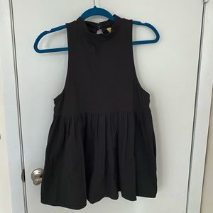 Black Free People Babydoll top with Open Back